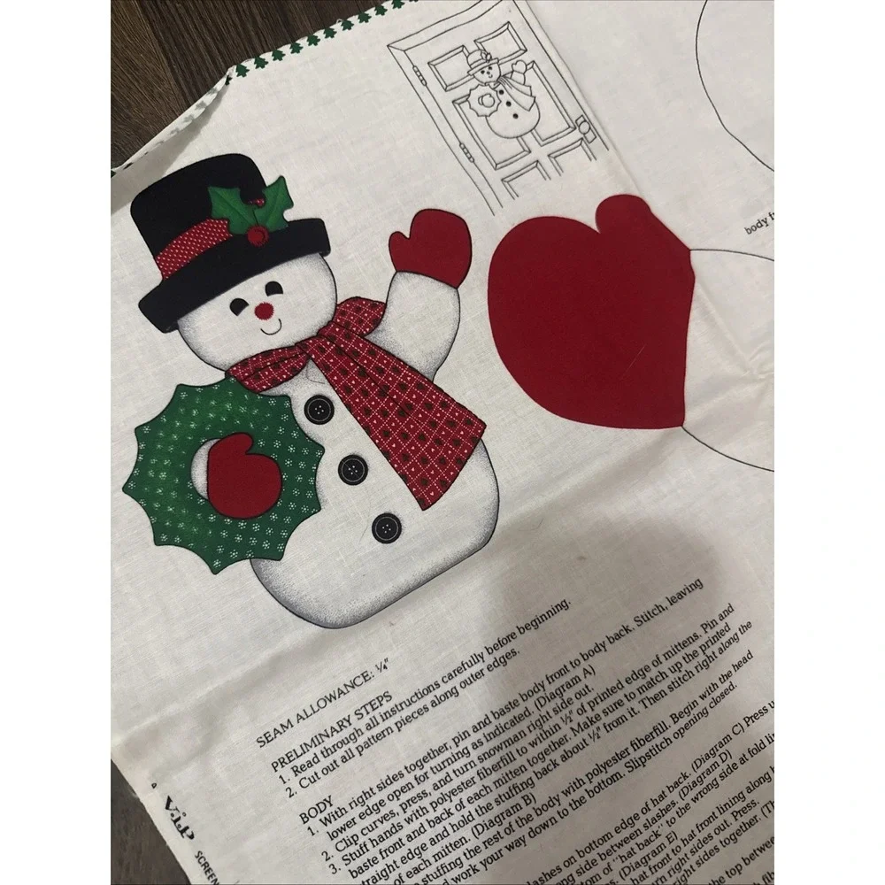 Cut And Sew Panel- JACK FROST SNOWMAN Door panel cut and sew Cranston VIP